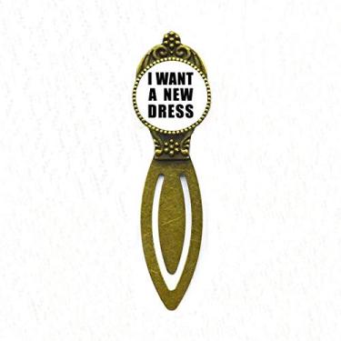 Imagem de Marcador de página "I Want A New Dress Art Deco", marcador de página retrô para escritório