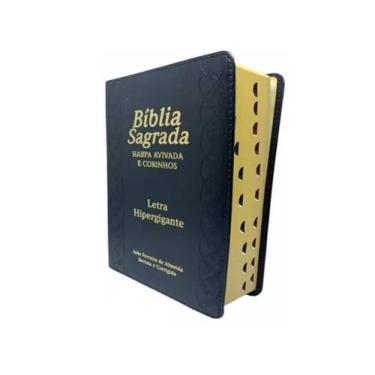 Biblia Letra Hiper Gigante ARC Harpa E Corinhos Zíper Preta - - Bíblia -  Magazine Luiza