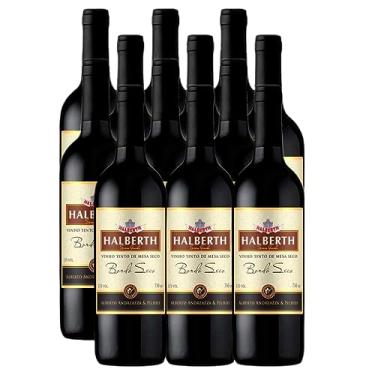 Imagem de Vinho Bordo Halberth Tinto Seco 750ml Kit 12 Unidades