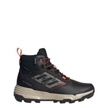 Imagem de adidas Tênis unissex adulto Terrex Unity Couro Mid Rain.rdy, Vermelho/preto/laranja semiimpacto, 10 Women/9 Men