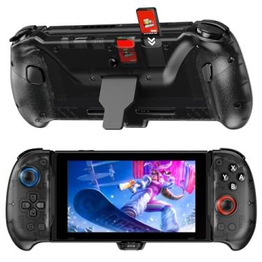 Imagem de NexiGo Hall Effect Gripcon com suporte e saída HDMI para encaixe de TV, joystick com sensor de entrada para switch/switch OLED, modo portátil, porta HDMI e USB 3.0 compatível com 4K/1080P, preto