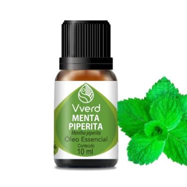 Imagem de Óleo Essencial de Menta Piperita Natural Premium 100% Puro - Para Difusor De Aromas Elétrico, Aromaterapia, Massagem, Refrescante e Relaxante, Alivia Stress e Promove Bem-Estar - Vegano, Cruelty-Free 10ml Vverd