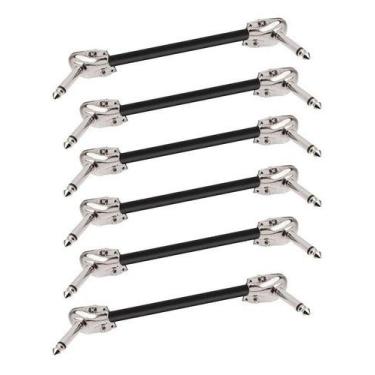Imagem de KIT 6 CABO P10 L X P10 L PEDAL OU PEDALEIRA 15 CM 90º - MXT