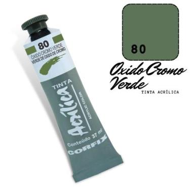 Imagem de Tinta Acrílica 37ml 080 Oxido Cromo Verde Corfix