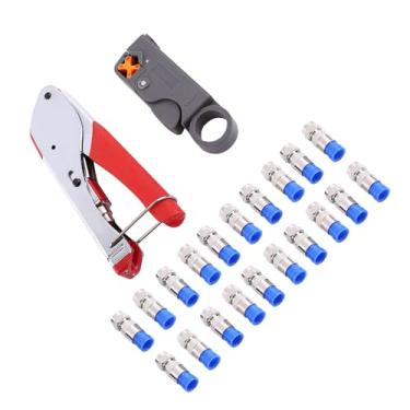 Imagem de Cabo Coaxial Fio Stripper RG6 RG59 Compressão F Conector Alicate de Crimpagem Ferramenta para Segurança de Home Theater