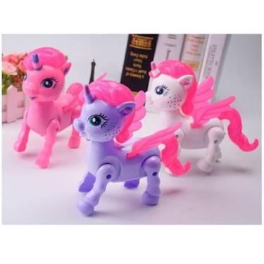 Imagem de Brinquedo Pony Unicórnio com Asas Som Luz Musical Anda e Toca Musica C