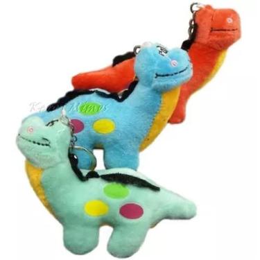 Imagem de Mini Chaveiro Dinossauro de Pelúcia Jogo 03pçs - - PELUCIAS&CIA