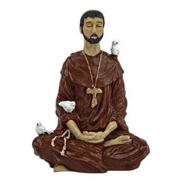 Imagem de Imagem São Francisco De Assis Meditando Estátua Resina - Shop Everest