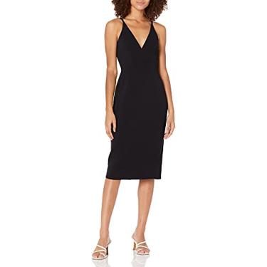 Imagem de Dress the Population Vestido feminino Lyla sem mangas justo midi bainha, Preto, P