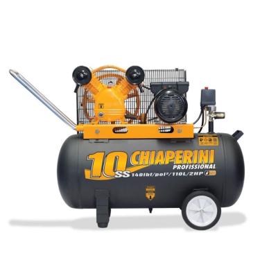 Imagem de Compressor de Ar Média Pressão 10SS Monofásico 60Hz Bivolt 110L 015459 Chiaperini