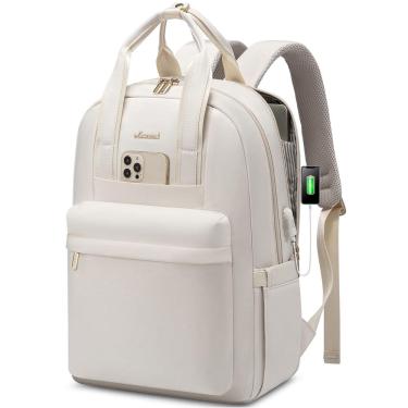 Imagem de Mochila para laptop LOVEVOOK para mulheres de 15,6" com porta USB à prova d`água