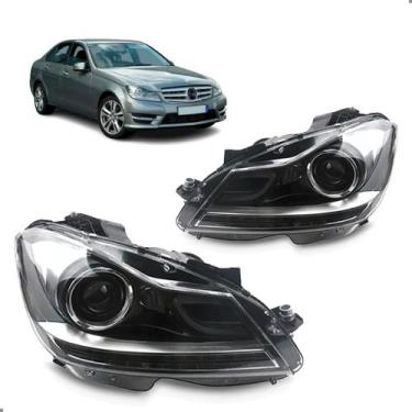 Imagem de Par Farol C180 2012 2013 2014 2015 Com Xenon - SP ACESSÓRIOS