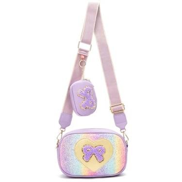 Imagem de I IHAYNER 3, 4, 5, 6, 7, 8, 9, 10 anos de idade, presentes para meninas pequenas, bolsa tiracolo roxa, Roxa, Small
