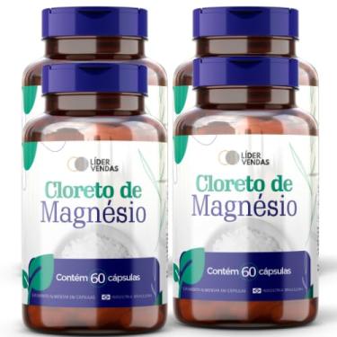 Imagem de Cloreto de Magnésio - 1g com 60 cápsulas - 4 potes