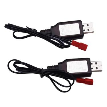 Imagem de Blomiky Cabo carregador USB 6V 250mA JST adequado para nova versão Huina 540 Dump 520 RC Bulldozer e 510 RC escavadeira/6V JST USB 2