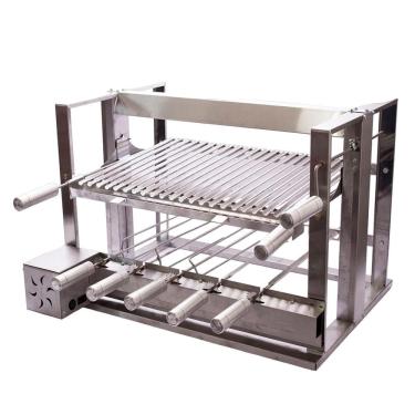 Imagem de Churrasqueira Elevatória Fast Gourmet Com Kit Giratório Elétrico, 5 Espetos E Grelha Parrilha Egkg05