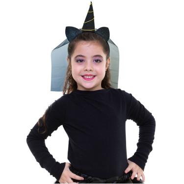 Imagem de Tiara Infantil Halloween Unicórnio Das Trevas