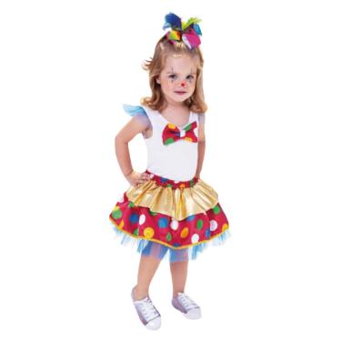 Imagem de Fantasia Palhacinha Bebela Infantil Com Tule E Gravata Tamanho P