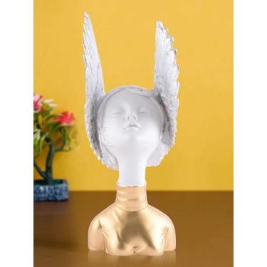 Imagem de Done with Love Store estátua de anjo grego de resina pequena anjo menina jardim estatueta escultura de anjo romano para decoração de jardim interno e externo -2