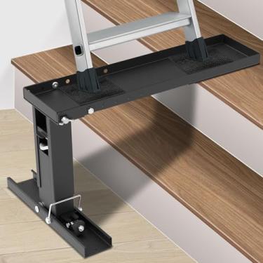 Imagem de Estabilizador de escada extensor de alta resistência, niveladores de escada para escadas de extensão de 23,5 a 39,4 cm, faixa de altura ajustável para escada individual e de extensão para escadas