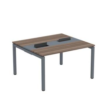 Imagem de Estação de Trabalho Mesa Plataforma Escritório Dupla para 2 Pessoas co