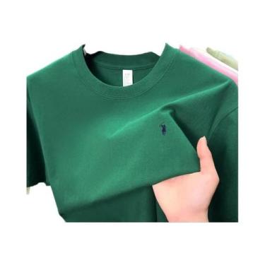 Imagem de Verão Casual Puro Algodão De Manga Curta Camiseta Designer Marca Pônei