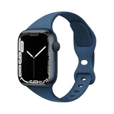 Imagem de Pulseira De Silicone Slim Para Apple Watch 45mm 44mm 40mm 41mm Bracele