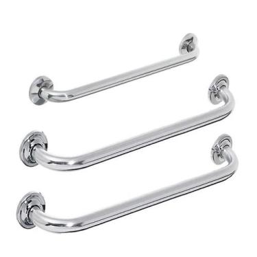 Imagem de Barra Alça De Apoio Kit 2 Und 60Cm/1,40Cm Acessibilidade - AB MÍDIA