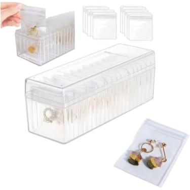 Imagem de Organizador De Caixa De Joias De Acrílico Com 20 Sacos De Joias Anti Manchas Portáteis, Organizadores De Joias De Viagem E Armazenamento, Suporte Organizador De Joias Tra, 1set
