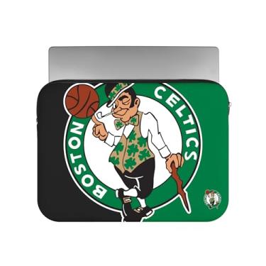 Imagem de FOCO NBA Official 38.1 cm Colorblock logotipo principal zíper laptop computador bolsa manga bolsa (Boston Celtics)