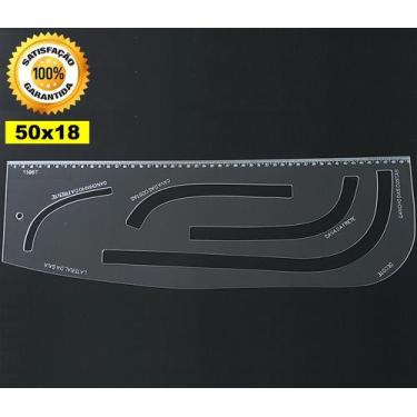 Imagem de Régua Modelagem Moldes Gancho Frente Lateral De Saia 50x18cm - LAPIDAR