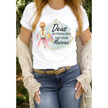 Imagem de Blusa T-shirt Camiseta Feminina Estampada -Cristã- Várias Estampas 28 