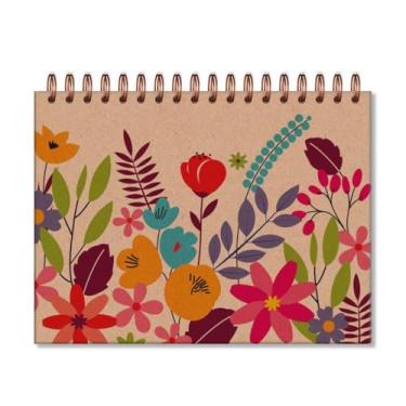 Imagem de Fina Ideia - Caderno de Criação fls. pretas Floral Kraft