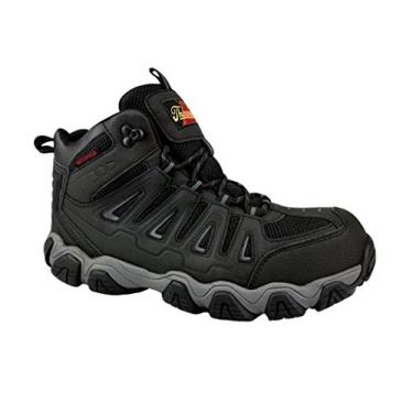 Imagem de Thorogood Bota masculina Crosstrex Series de cano médio, impermeável, bico composto, Preto/cinza, 13 Wide