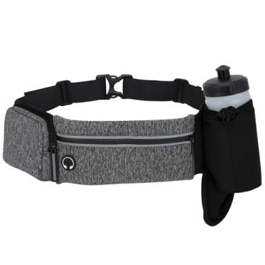 Imagem de Vilante Cinto de hidratação para corrida com suporte para garrafa de água, cinto de corrida ajustável com faixa refletiva, pochete leve com suporte para garrafa de água, bolsa esportiva para corrida