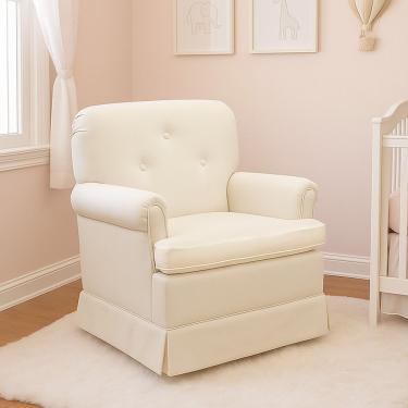 Imagem de Poltrona De Amamentação Base Balanço Lígia Sintético E03 - D'rossi Cor Bege