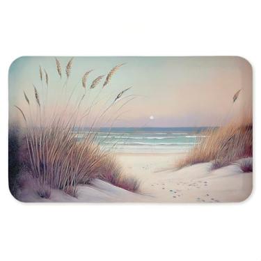 Imagem de Tapete antifadiga suave Sunset Beach Dunes, tapete ergonômico acolchoado para cozinha e pé com suporte antiderrapante, tapete confortável ecológico, design da Sasha, 76 cm x 45 cm