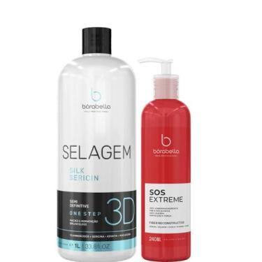 Imagem de Selagem 3D Borabella 1 Litro + SOS Extreme 240ml