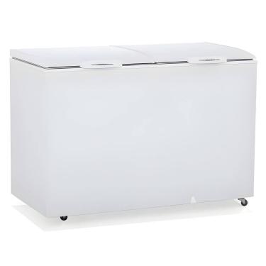 Imagem de Freezer Horizontal Dupla Açao Ghb-410 Bin Inverter Branco 2 Tampas Cega 411L Bivolt - Gelopar