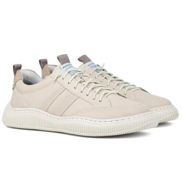 Imagem de Tênis Masculino Democrata Casual Denim Vibe Couro Solado Confortável, 