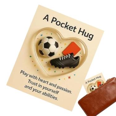 Imagem de Rrlihjgu Abraço com tema esportivo - Lembrança de incentivo de bolso | Cartão motivacional com tema esportivo | para jogadores, atletas, gerentes de equipe, fãs colecionadores durante dias de jogo