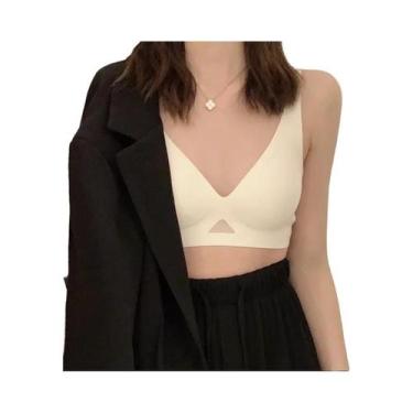 Imagem de Sutiã Sem Fio Push up Sem Costura Sexy Lingerie De Seda Para Mulheres 