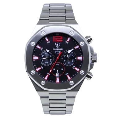 Imagem de Relógio Cronógrafo Masculino de Aço Tuguir Analógico Infinity GCS-1271 Prata e Preto