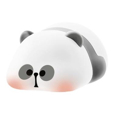 Imagem de Luminária Panda,Lâmpada De Berçário De Silicone Regulável E Recarregável | Luz com Toque em Forma de Animal | Para Quarto Sala de Estar e Cantos de Leitura