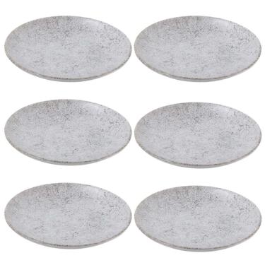 Imagem de Prato Fundo Coup Concrete de Cerâmica 25cm 6 Unidades - Alleanza 7546-118