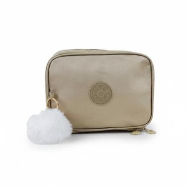 Imagem de Estojo Escolar Metalizado Box 100 Pens Chaveiro Com Divisórias Bolsinh