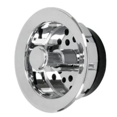 Imagem de Ralo para Pia com Cestinha Válvula Americana Overtime 50mm Plástico Cr