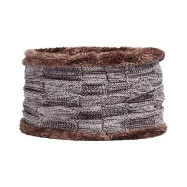 Imagem de Gorro De Inverno Unissex Tricotado Com Cachecol E Máscara - Boné Gorra