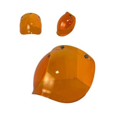 Imagem de Capacete De Motocicleta Vintage Com Viseira Bolha, Aberto, Articulado,