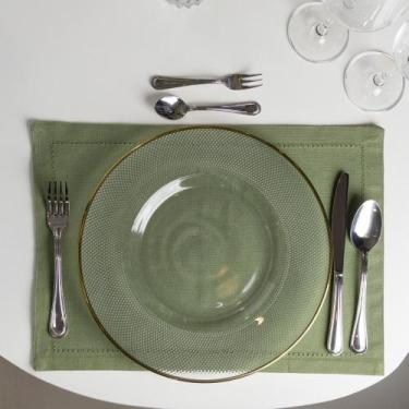 Imagem de Sousplat com Fio de Ouro Thin Edge 33cm Cristal Wolff
